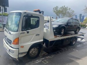 Towed car.